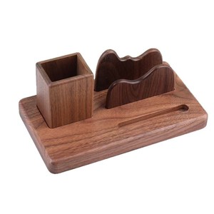 Wooden Multi Functional <b>Pen</b> Holder Desktop Office Stationery Business Card Holder Chinese Style Storage Ornament - Product Image 5