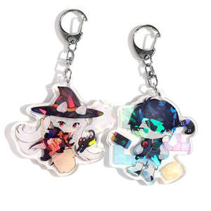 Lingban cadeau personnalisé produits uniques à vendre en ligne 2023 faire votre conception époxy hologramme acrylique breloques porte-clés - Product Image 3