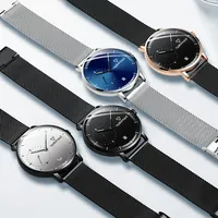 Montre à quartz Mark Fairwhale, boîtier en acier inoxydable, bracelet en acier inoxydable, étanche, analogique, pour le quotidien et les affaires, FW-5320