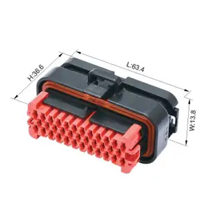 Conector de arnés de cableado automotriz, 35 vías, Tyco AMP TE, 776164-1, conector ECU