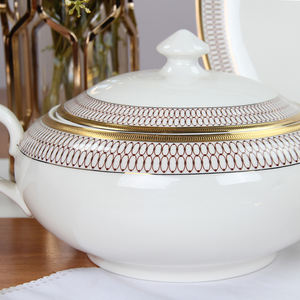 <span class=keywords><strong>Service</strong></span> de table en <span class=keywords><strong>porcelaine</strong></span> fine, <span class=keywords><strong>service</strong></span> de table avec éléments arabes, de style européen - Product Image 4