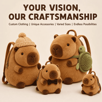 Sac à dos en peluche personnalisé Capybara, sac à dos en peluche pour animaux en peluche, sac à dos doux personnalisé pour enfants et adultes, cadeau promotionnel OEM ODM