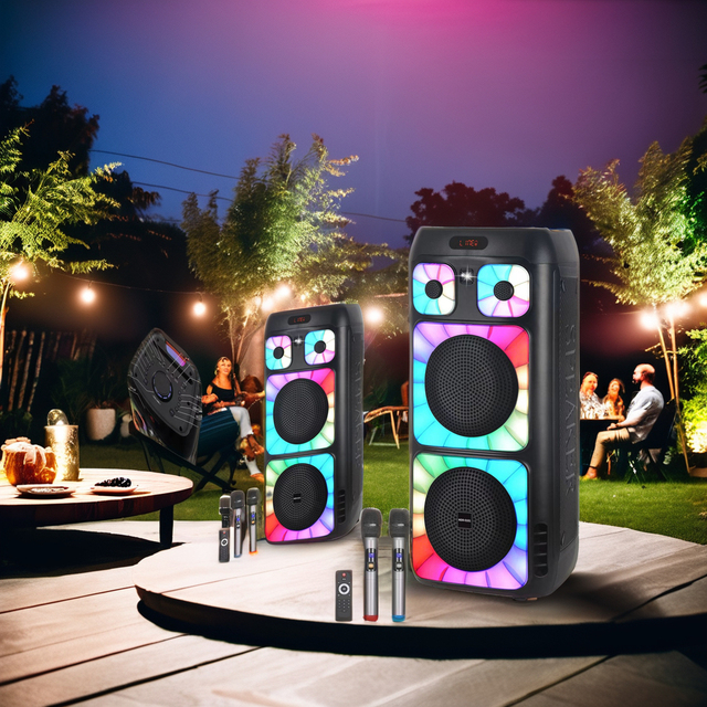 High Quality 40W Portable DJ Party Wireless Microphone Speaker Subwoofer Mini Design Single BT Aux Home/Outdoor Plastic Battery