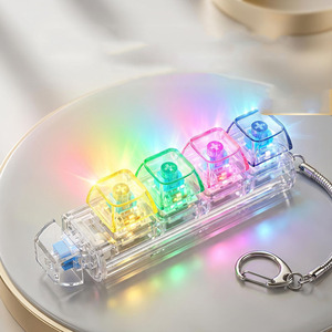 Oferta Especial: Llavero Antiestrés con Teclado Transparente de 5 Teclas, 22 Diseños, Juguete Sensorial para Aliviar el Estrés - Product Image 3