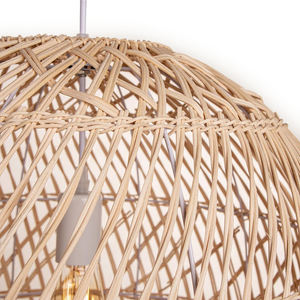 Wholesale Vietnam Bamboo Lampshade Handmade Modern Luxury Eco-Friendly Pendant Light <b>Shade</b> for Restaurant Decoration <b>Rattan</b> - Product Image 4