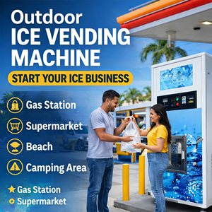 Distributeur automatique de glace commercial, distributeur de glace extérieur, machine à glace en libre-service pour station-service, supermarché - Product Image 3