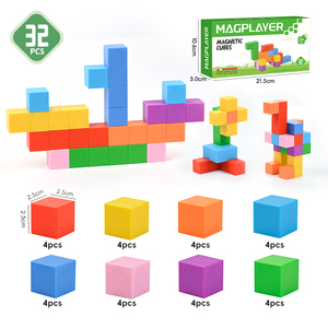 Juguetes educativos para niños pequeños, juego de bloques magnéticos 3D DIY, cubos de bloques de construcción magnéticos de <span class=keywords><strong>2</strong></span>,5 cm para niños - Product Image 3