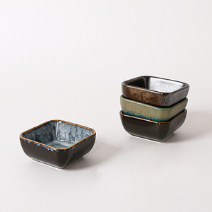 Ciotole in Ceramica per Salse, Quadrate da 3 Pollici, Ecologiche e Durevoli, Stile Japandi, Piattini per Salsa di Soia, Piccole Ciotole per Antipasti, Adatte al Microonde - Product Image 3