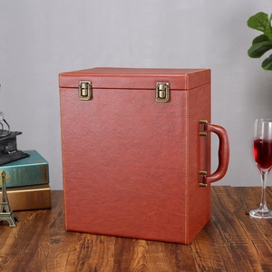 Tùy Chỉnh Sang Trọng Da Hộp Rượu PU Da 6 Cái Rượu Vang Hộp Quà Tặng Bao Bì - Product Image 3