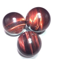 Großhandel Natürliche Gelb-Rote Tigerauge-Steinkugel Kristallkunst Kristallkugel Feng Shui Wicca Boho Heilstein für Heimdekoration
