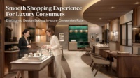 Maßgefertigte Uhren-Vitrine Holzmaserung LED-Glasvitrine Einzelhandels-Schmuckladeneinrichtung Komplettes Ladendesign
