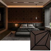 Panneau insonorisant intérieur décoratif Panneau mural en bois Akupanel Mdf avec feutre noir pour animaux de compagnie