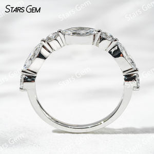 Anillo de Compromiso Clásico de Oro Blanco de 18K con Diamante Cultivado en Laboratorio de Corte Brillante Redondo de 1.3ct 3.5*7mm de Starsgem - Product Image 4