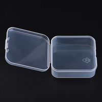 Boîte de rangement en plastique PP recyclable et écologique, petite, carrée, 54*54*20mm, avec couvercle, pour outils, directement de l'usine, prête à être expédiée, vente en gros