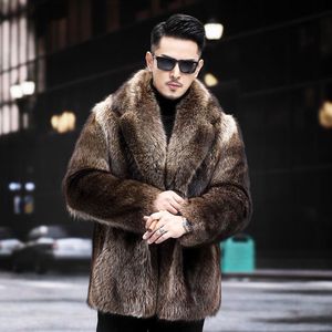 <span class=keywords><strong>Cappotto</strong></span> Invernale di Lusso da <span class=keywords><strong>Uomo</strong></span> con Calda Pelliccia Sintetica di <span class=keywords><strong>Visone</strong></span>, Elegante Soprabito Parka con Decorazione a Bottoni - Product Image 2