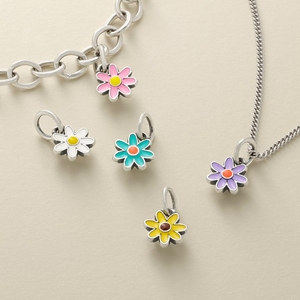 Colgante temático de James Avery en plata de ley S925, colgante de esmalte vintage, girasol, helado Bluebell y noria - Product Image 4