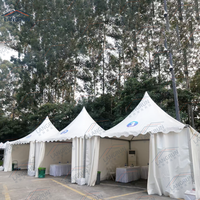 Tente de réception extérieure personnalisée en aluminium avec cadre automatique, imperméable en PVC, haute résistance au vent, pour mariages et événements variés