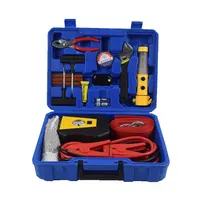 Kit d'outils d'urgence de voiture, outils d'urgence, boîte à outils, pompe à Air, câble de remorquage avec alerte clignotante