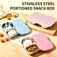 Boîtes à collation en acier inoxydable LEDUN, compartimentées, pour la conservation des aliments, boîte bento réutilisable, récipient de stockage alimentaire divisé