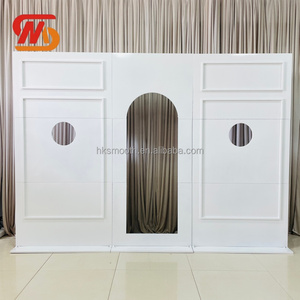 SMOOTH Metal White Wall <b>Backdrop</b> Popular Big Panel Arch <b>Stand</b> for Wedding Decoration Event Supplies - Product Image 4
