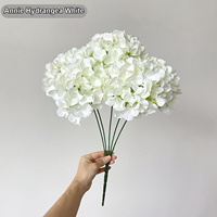 Fleurs artificielles en gros, boules d'hortensias Annie en soie synthétique, multicolores (rose, bleu, vert) pour mariage, fête et décoration intérieure