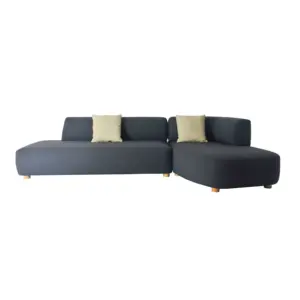 Nisco Modern Grey L-Form Schnitts ofa 5-Sitzer Eck sofas