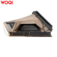 Tente de toit WOQI en aluminium à coque rigide, grande capacité, double couche, trois saisons, pour véhicules, protection contre la pluie, camping, pour plusieurs personnes