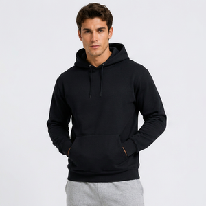 <b>Men</b>’s <b>Red</b> Pullover Hoodie Plain Fleece <b>Sweatshirt</b> Long Sleeve Casual Drawstring Hood Kangaroo Pocket Streetwear Winter Sports - Product Image 1