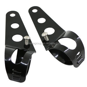 Soporte de Faro Delantero para Motocicleta <span class=keywords><strong>Cafe</strong></span> <span class=keywords><strong>Racer</strong></span>, Abrazadera Ajustable para Montaje en Horquilla de Motor - Product Image 1