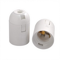 Support de lampe à cassette E27 en plastique, accessoires d'éclairage LED à vis, accessoires de lustre, corps de lampe, support de lampe noir et blanc CE