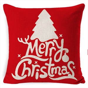 Christmas <b>Cushion</b> Cover Square Flax Cotton Pillowcase Home Decor Washable Printed Design - Product Image 4