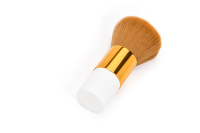 Pinceau à poudre avec manche en bois, poils synthétiques véganes, pinceau de maquillage pour poudre libre, logo personnalisé disponible en gros
