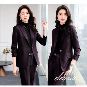 Women's Professional Suit Set Polyester Spring Formal Anti-Wrinkle Workwear - Product Image 4