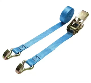 <span class=keywords><strong>Sangle</strong></span> à cliquet robuste de 25 mm (1 pouce) avec crochets pour le chargement de camions, capacité de 800 kg - Product Image 2