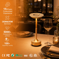 Lampe de table LED rechargeable en alliage d'aluminium de qualité supérieure, design soucoupe volante, avec interrupteur tactile, pour chambre, bar et extérieur