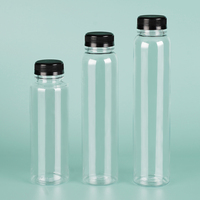 Op maat gemaakte ronde lege fles van 100ml, 200ml, 300ml, 400ml voor water, huisdierenvoer, plastic fruitsapfles