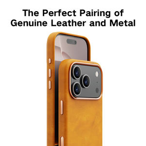 Funda Protectora de Cuero Genuino para 17 Plus con Borde Elevado para Protección de la Lente de la Cámara, Forro Suave y Anti-Caídas - Product Image 2