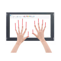 Monitores LED Mini PC de tamaño personalizado de 14,1 pulgadas con pantalla táctil capacitiva de 14,1 pulgadas Monitores de pantalla táctil USB PC