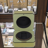 Boîte à montres de luxe en bois carré en cuir PU et métal avec intérieur en MDF mallette de rangement élégante pour montres