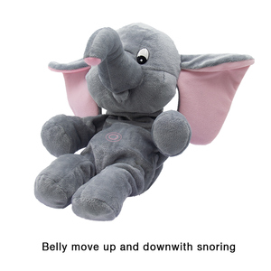 Giáng Sinh Món Quà Mới Thiết Kế Điện Tử Đồ Chơi Sang Trọng Con Voi Sang Trọng Tùy Chỉnh Cho Trẻ Em Nói Cười Con Voi Màu Xanh plushtoy - Product Image 2