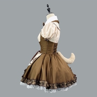 Costume de cosplay de demoiselle d'honneur japonaise Shiba Inu, ensemble robe Lolita à manches bouffantes et gilet cintré mignon