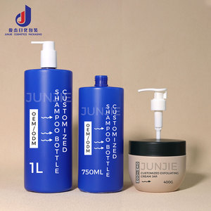 Vente en gros de flacons en plastique PE blanc de <span class=keywords><strong>1</strong></span> <span class=keywords><strong>litre</strong></span> (1000 ml) pour shampoing, <span class=keywords><strong>gel</strong></span> <span class=keywords><strong>douche</strong></span>, avec pompe, pot de 400 g pour gommage corporel - Product Image 3