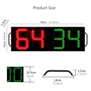 YIZHI - Tablero Electrónico de Fútbol LED Portátil de 8 Pulgadas, Tablero de Cambio de Jugadores de Fútbol, Pantalla de un Solo Lado, Tableros de Sustitución para Árbitros - Product Image 2