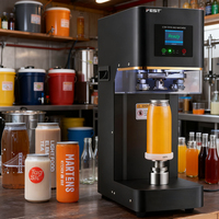 Machine de Scellage Automatique Portable avec Bases Interchangeables pour Canettes de Bubble Tea, Café, Jus, Scellage Simple à Une Touche