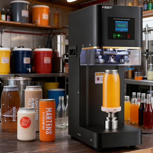 Máquina Selladora de Latas Automática Portátil con Bases Intercambiables para Latas de Bubble <span class=keywords><strong>Tea</strong></span>, Café y Jugo, Sellado Simple de un Solo Toque - Product Image 5