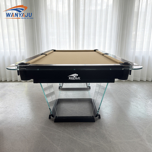 Table de <span class=keywords><strong>billard</strong></span> de luxe moderne avec cadre en verre trempé, feutre personnalisé et poches de récupération, disponible en 7ft, 8ft, 9ft - Product Image 4