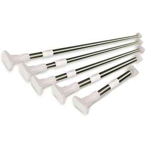 <span class=keywords><strong>Tringle</strong></span> à <span class=keywords><strong>angle</strong></span> ajustable en acier inoxydable, 5 pièces, taille universelle, barre pour rideau - Product Image 1