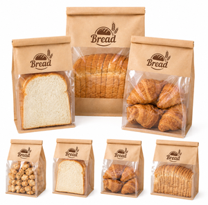 Custom Biodegradable Food Grade Paper Bag Bakery Bread Paper Packaging Bag Toast Kraft Paper <b>Tin</b> Tie Printing Logo From China - Product Image 5