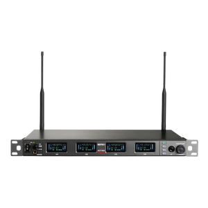 Receptor digital UHF de cuatro canales MIPRO Premium con diversidad real de banda ancha de 72MHz para sistema inalámbrico Dante AES/EBU - Product Image 1