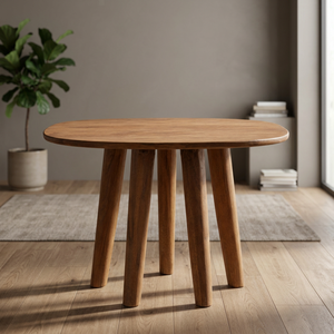 Scandinavian Modern <b>Square</b> Solid Teak Dining <b>Table</b> with Six Tapered Hexagonal Legs Eco-Friendly & Durable - Product Image 3
